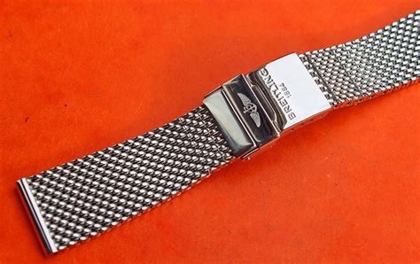 22mm breitling mesh bracelet|Breitling watch straps 22mm.